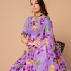 Dhiyona GR Women's Karvaah Iris Purple Cotton Jamdani Saree