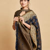Dhiyona GR Women's Kashvi Berry Blue Zari Woven Design Chanderi Cotton Saree