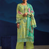 Dhiyona IE Women Floral Embroidered Regular Thread Work Kurta with Trousers & With Dupatta