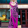 Women's Crepe Pink Printed Designer Saree With Blouse Piece