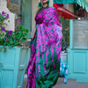 Women's Crepe Green Printed Designer Saree With Blouse Piece
