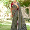 Women's Georgette Maroon Printed Designer Saree With Blouse Piece