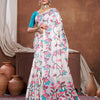 Dhiyona GR Women's Keeyah White & Pink Muslin Cotton Jamdani Saree