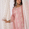 Dhiyona IE Ethnic Motifs Embroidered Regular Thread Work Kurta With Trouser And Dupatta