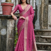 Pink Pink Soft Tussar Silk Saree