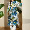 Dhiyona IE Women Floral Printed Cotton Kurta with Trousers