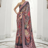 Women's Crepe Multicolored Digital Print Celebrity Saree With Blouse Piece