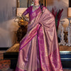 Women's Tissue Magenta Woven Design Designer Saree With Blouse Piece