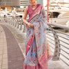 Women's Tissue Magenta Woven Design Designer Saree With Blouse Piece