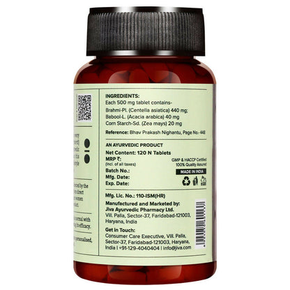Jiva Ayurveda Brahmi Tablets - Indyancart
