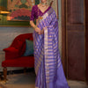 Women's Viscose Silk Magenta Woven Design Designer Saree With Blouse Piece