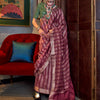 Women's Viscose Silk Green Woven Design Designer Saree With Blouse Piece