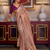 Women's Viscose Silk Magenta Woven Design Designer Saree With Blouse Piece