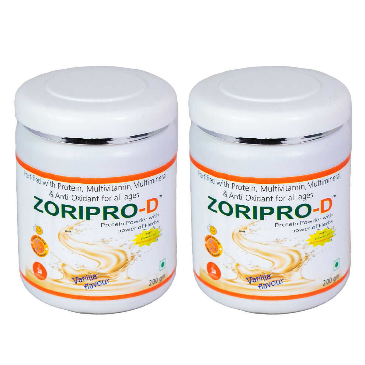 Zorilla Life Science Zoripro-D Protein Powder - Vanilla I Fortified with Protein I Multivitamin I Multimineral I Protein Powder with power of Herbs I Milk Protein with Power of Ashwagandha
