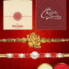 Dhiyona Unisex Set Of 2 Beaded Thread Rakhi