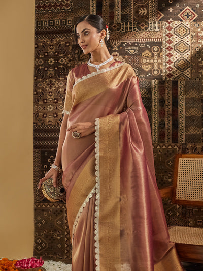 Indyancart KS Women's Woven Design Zari Saree