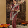 Dhiyona KS Women's Embellished Beads and Stones Supernet Designer Saree