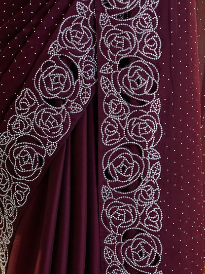 Dhiyona KS Women's Embellished Beads and Stones Saree