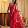 Indyancart KS Women's Embellished Beads and Stones Pure Silk Saree
