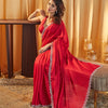 Dhiyona KS Women's Embellished Beads and Stones Silk Blend Saree