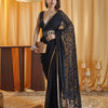 Indyancart KS Women's Embellished Chikankari Pure Chiffon Saree