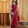 Dhiyona KS Women's Embellished Beads and Stones Silk Blend Saree