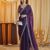 Dhiyona KS Women's Embellished Beads and Stones Pure Silk Saree