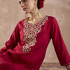 Dhiyona IE Embroidered Round Neck Tunic With Trousers