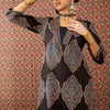 Indyancart IE Women Ethnic Motifs Printed Cotton Kurta with Trousers