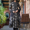 Dhiyona VA Women's Floral Printed Panelled Mirror Work Kurta with Trousers & With Dupatta