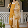 Indyancart IE Women Floral Printed Regular Kurta with Trousers & With Dupatta