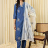 Dhiyona IE Women Floral Embroidered Regular Thread Work Kurta with Trousers & With Dupatta