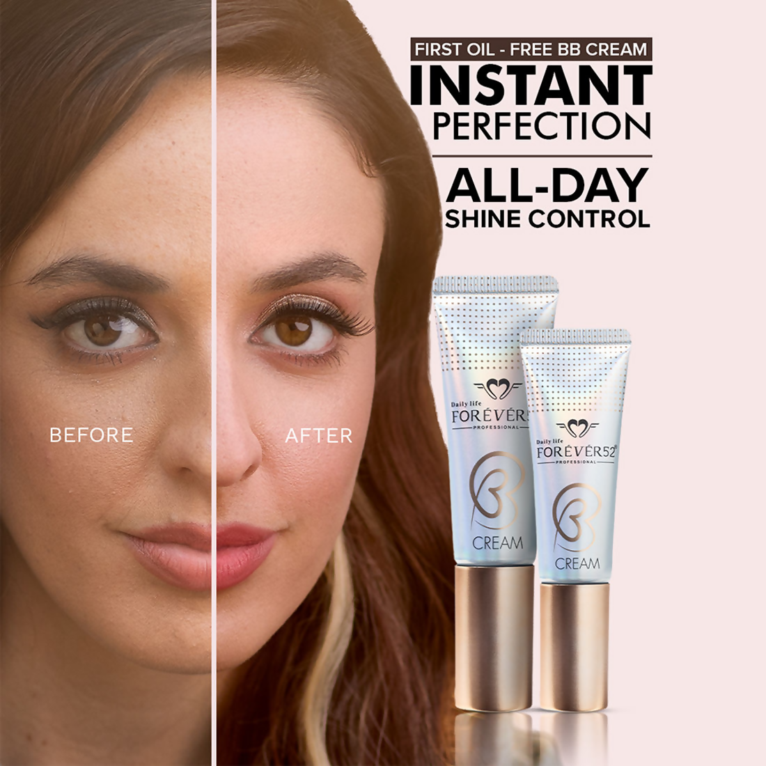 Daily Life Forever52 BB Cream SPF 50 ZB003 in a tube, showcasing smooth, light coverage for even skin tone.