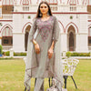 Dhiyona TI Women's Silk Blend Multi Thread Straight Cut Kurta with Pant and Dupatta