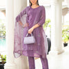 Dhiyona TI Women's Purple Solid Kurta and Pants with Dupatta