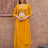 Dhiyona TI Women's Women Yellow Georgette Embroidered Co Ord