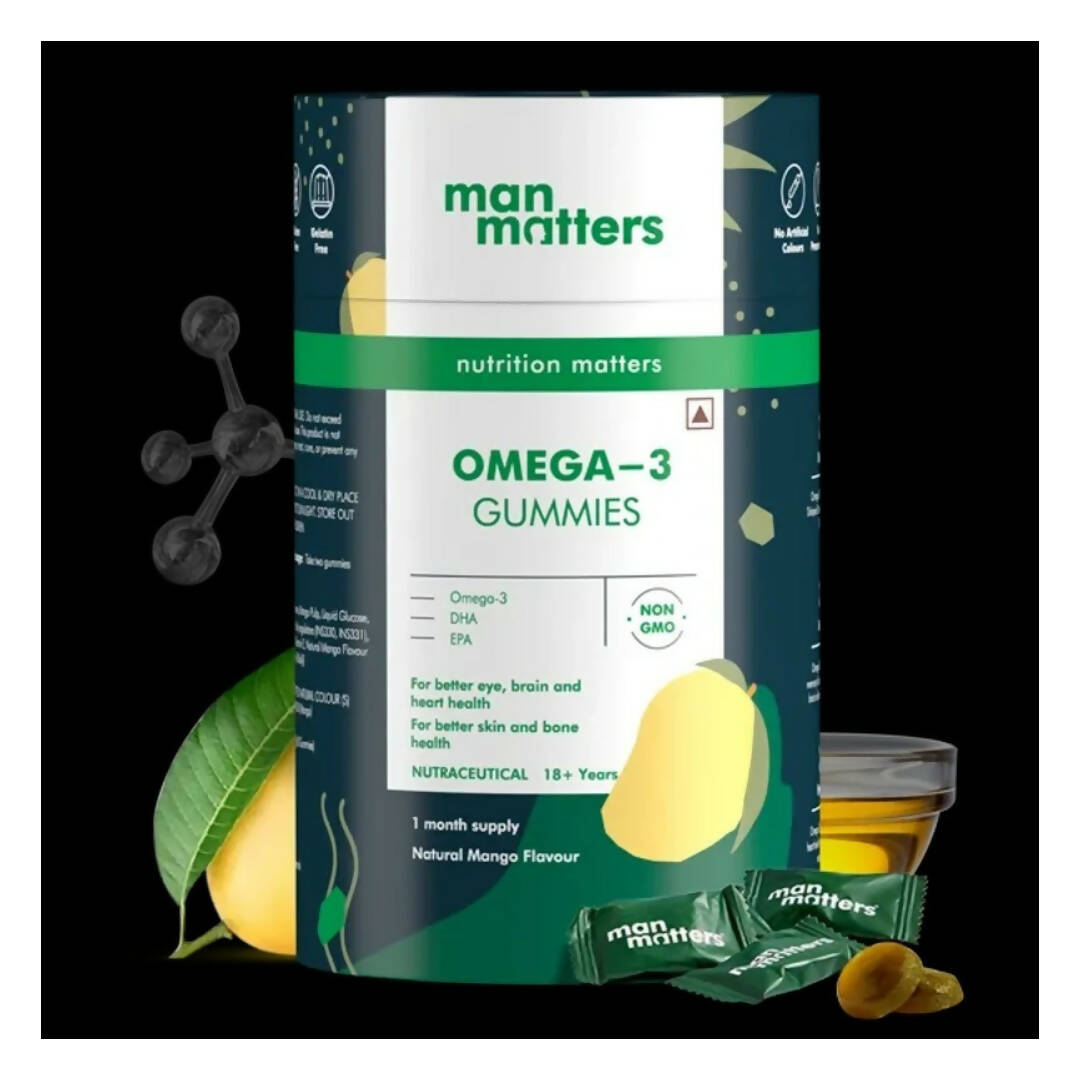 Man Matters Omega 3 Gummies With Natural Mango Flavour