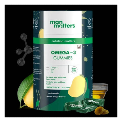 Man Matters Omega 3 Gummies With Natural Mango Flavour