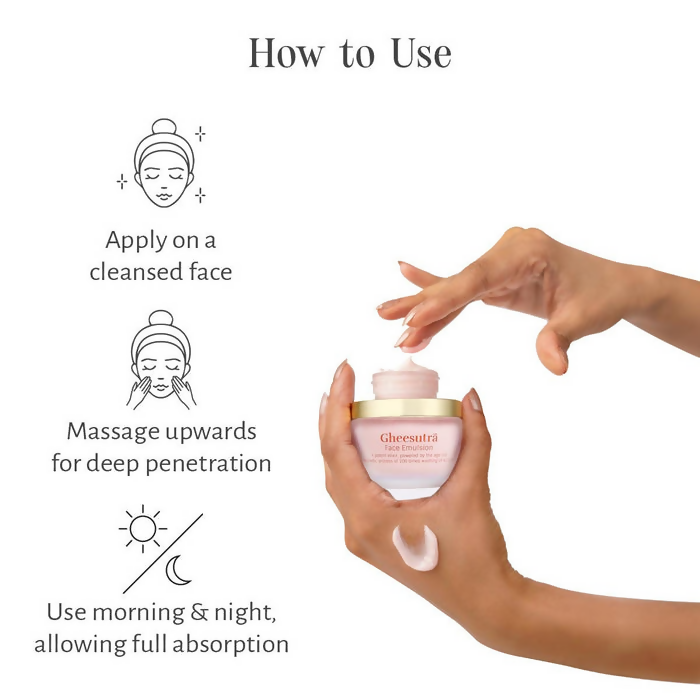 Shankara by Sri Sri Tattva Gheesutra Face Emulsion cream jar with a smooth, creamy texture and a clean, minimalist design.