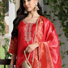 Dhiyona IE Women Ethnic Motifs Embroidered Regular Thread Work Kurta with Trousers & With Dupatta