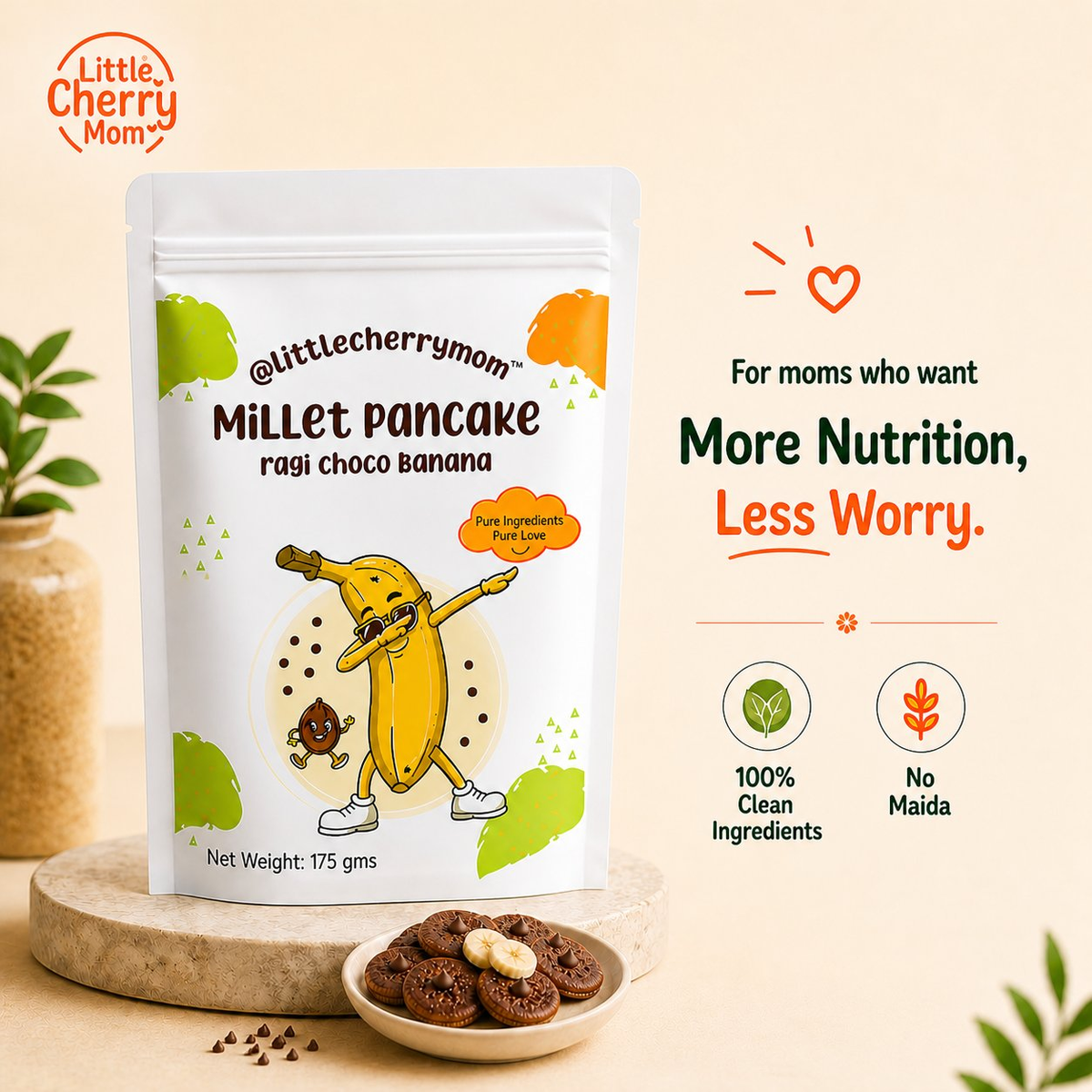 Littlecherrymom Pancake Mix Ragi Choco Banana