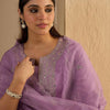 Dhiyona IE Women's Ethnic Motifs Embroidered Thread Work Straight Kurta With Trousers & Dupatta