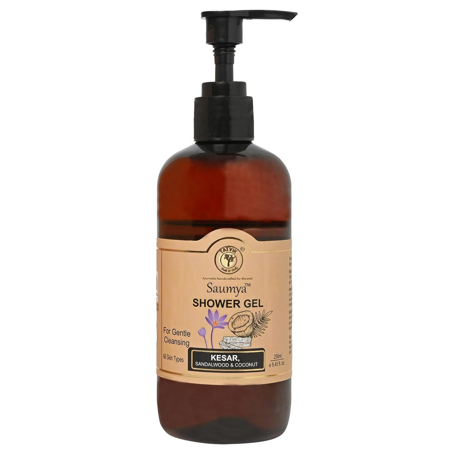 Tatvik Ayurveda Saumya Shower Gel (Sandalwood, Kesar & Coconut)