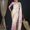 Women's Georgette Multicolored Digital Print Designer Saree With Blouse Piece