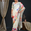 Women's Georgette Multicolored Digital Print Designer Saree With Blouse Piece