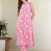 Dhiyona IE Women Floral Printed Regular Pure Cotton Kurta with Trousers