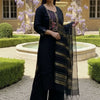 Dhiyona IE Women Ethnic Motifs Embroidered Regular Thread Work Pure Cotton Kurta with Palazzos & With Dupatta