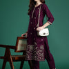 Dhiyona IE Ethnic Motifs Embroidered Sequinned Kurta with Trousers
