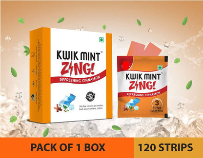 Kwik Mint Zing Refreshing Cinnamon Sugar Free Mouth Freshener