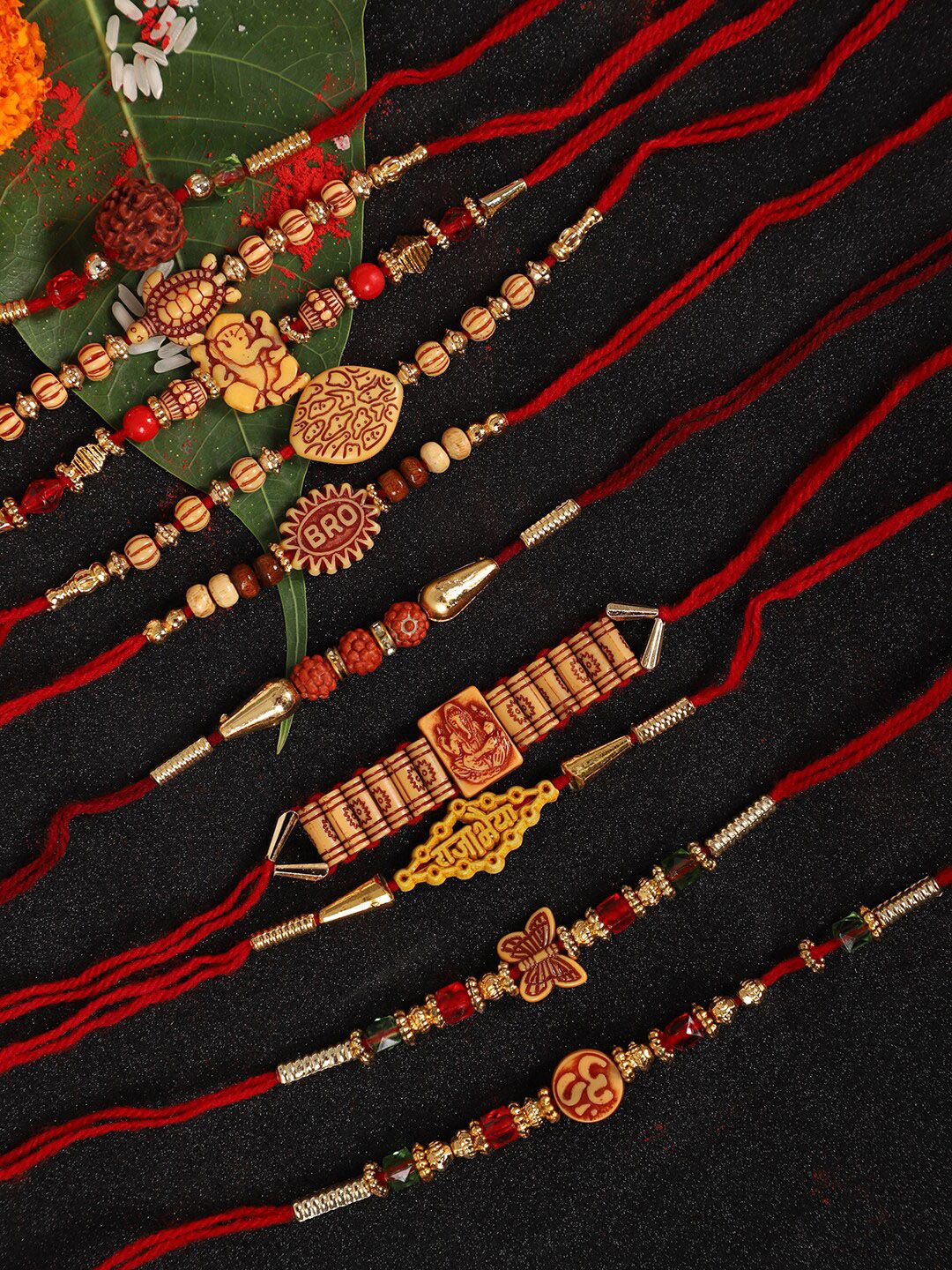 Anouk Set Of 10 Beaded Rakhi